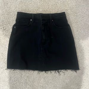 Cute black denim skirt